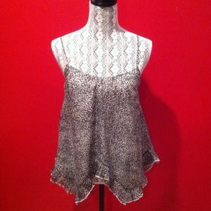 brown and cream giraffe print tank