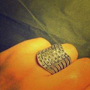 Silver cuff ring