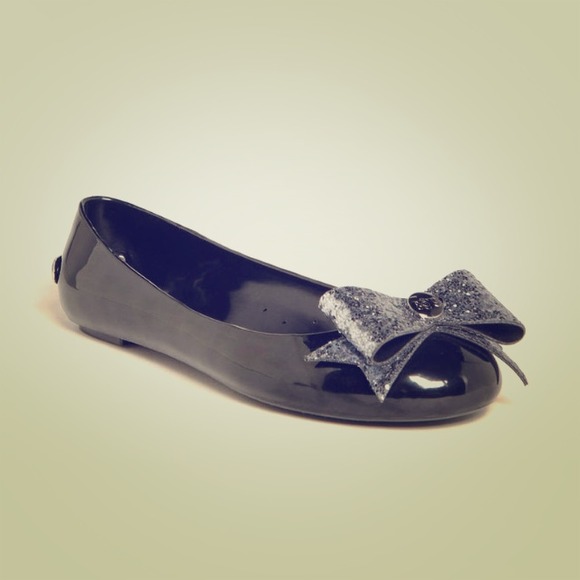 💢Sold on eBay💢 Ted Baker bow jelly black flats