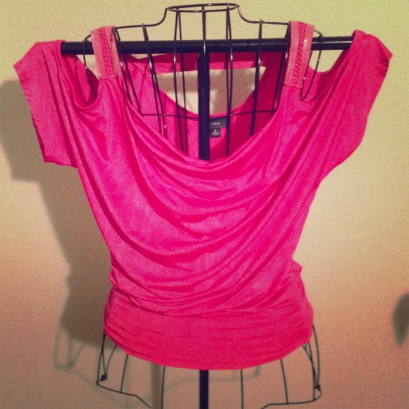 Pink silk blouse