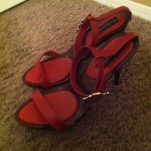 Red Dollhouse Shoes w/a cute heart buckle