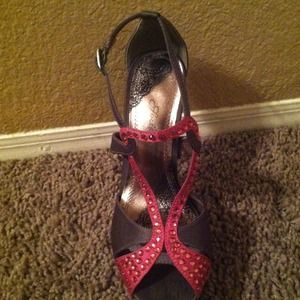 Grey & Hot Pink Heels