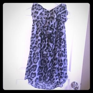 Black/grey leopard print dress