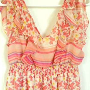 Cute floral print long flowing dress