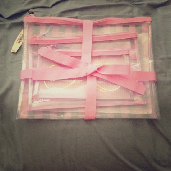 SOLD - Victoria's Secret 3 Piece Makeup Bag Set
