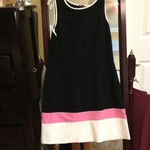 Dress with pink and white at bottom. Size 11/12