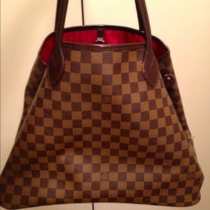 LV brown plaid bag
