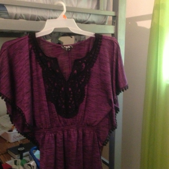 Purple and black dress
