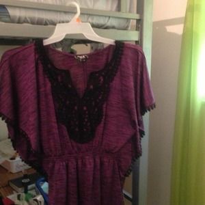 Purple and black dress