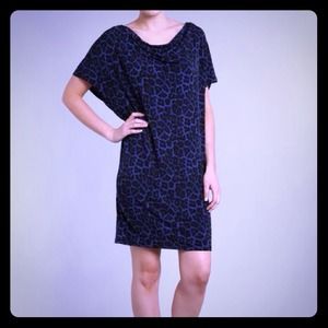 Michael Kors Blue Leopard Print Dress!READ DESCRIP
