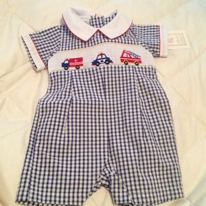 Baby navy gingham JonJon