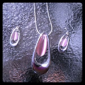 Matching necklace and earrings