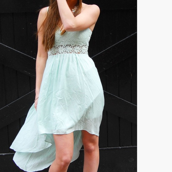 Bustier Mint high low with cutout