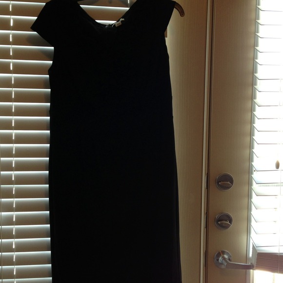 Black dress with ruffle