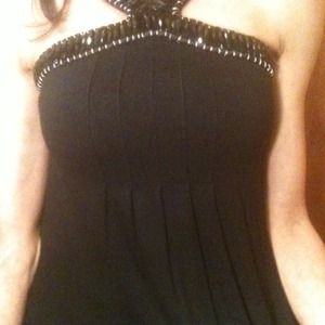 Express Black Beaded Dress