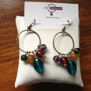 Multicolored Color Me Happy ear rings