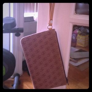 Purple dooney and burke wristlet