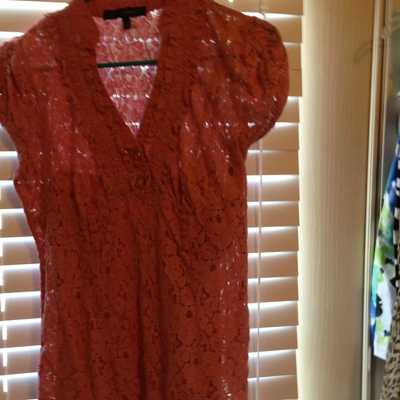 Peach lace shirt