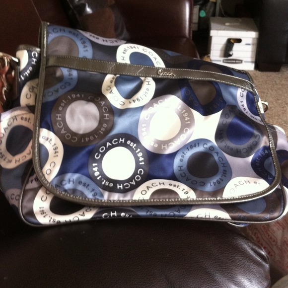 Coach silk diaper bag