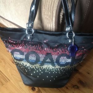 Authentic Coach bag with rhinestones