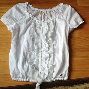 Hollister ruffle shirt