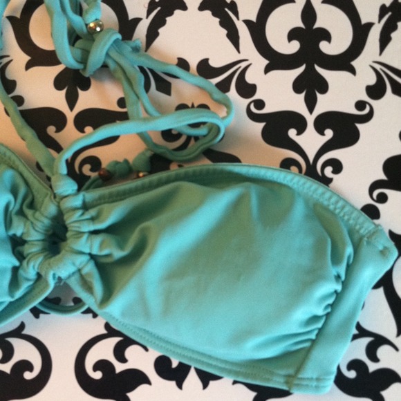 H&M Tiffany blue bandeau bikini top - Picture 2 of 3
