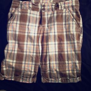 Hollister plaid Capri shorts