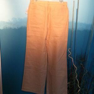 NWT Pale peach linen and cotton pants