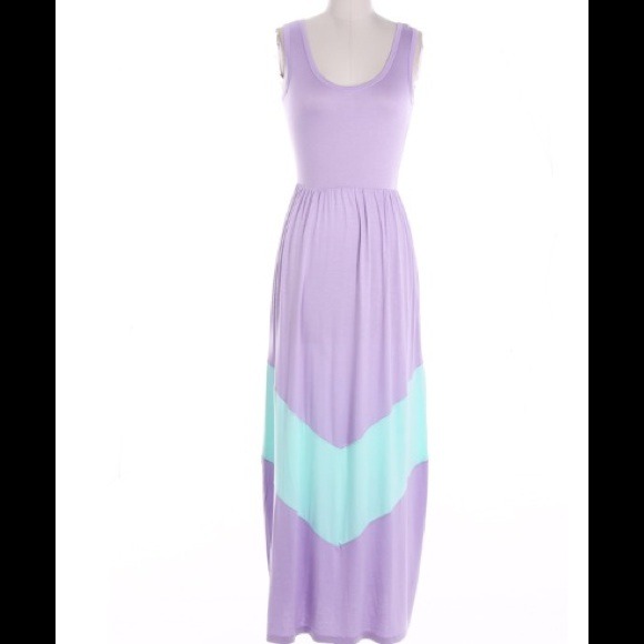 Colorblock maxi dress