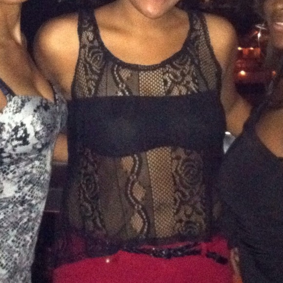 Sheer top bra not included