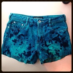 🚫Sold!🚫High Waisted Teal Acid Wash Shorts