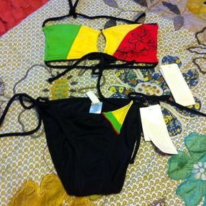 Rasta color bikini