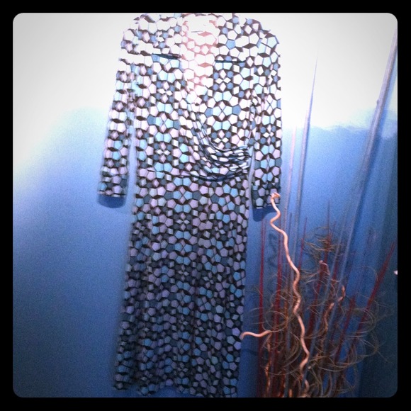Geometric wrap dress
