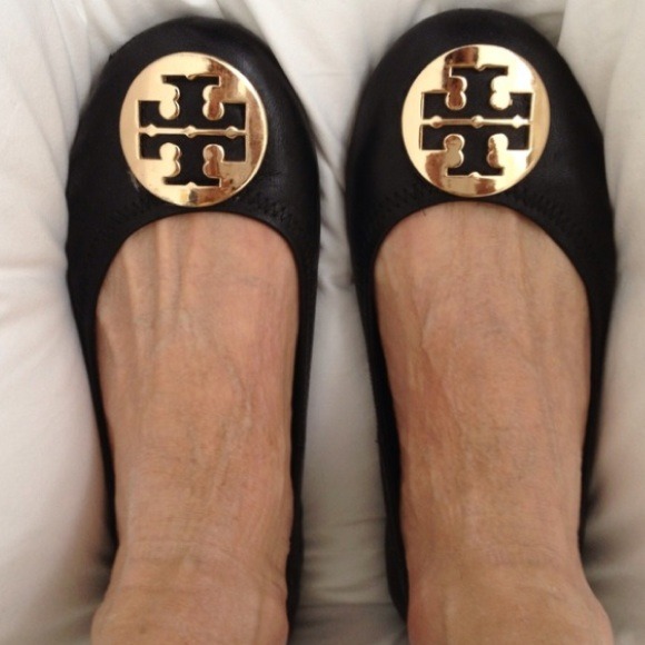 Authentic Tory Burch Black/Gold flat