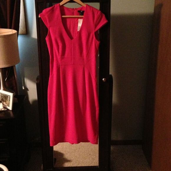 Pink cap sleeve cocktail dress