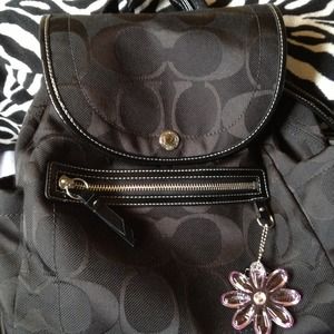 Black coach back pack