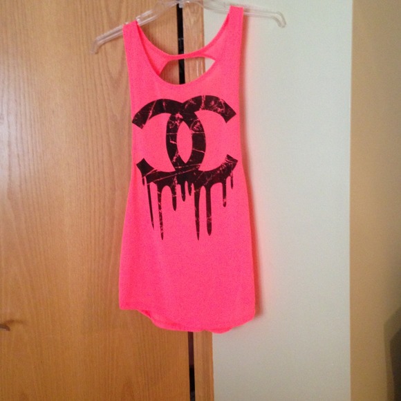 NEON PINK open back tank