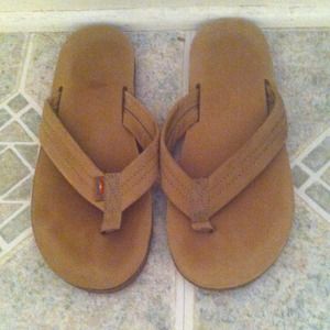 TAN RAINBOW 🌈 FLIP FLOPS