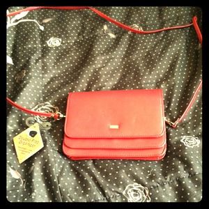 BNWT Red Buxton Double Flap Organizer/Clutch