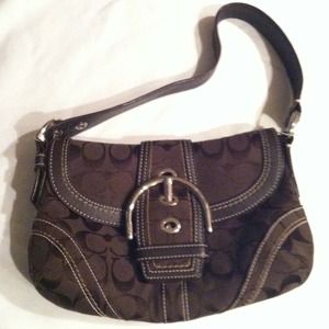 Coach chocolate brown handbag
