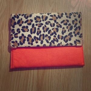 Leopard print clutch