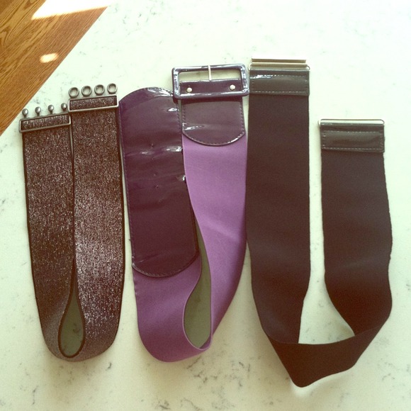 3 thick, high waisted belts