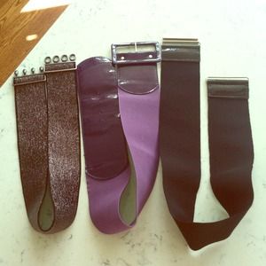 3 thick, high waisted belts