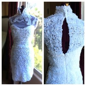 High neck (Chinese collar) short dress