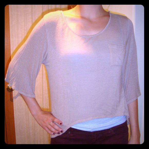 ❌SOLDTan-Colored Loose Top❌