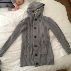 CLEARANCE! Cute hooded sweater, baby not included