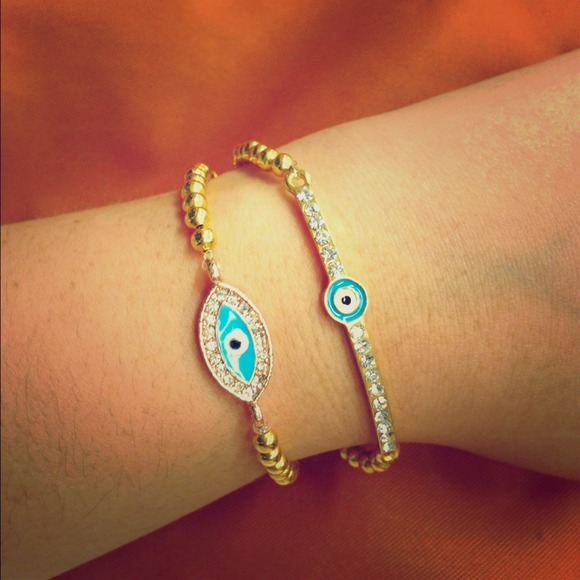 Evil eye bracelet set
