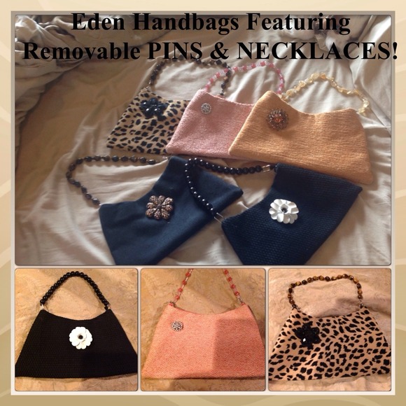 HUGE SALE!  5 Eden Bags, 5 Pins, 5 Necklaces