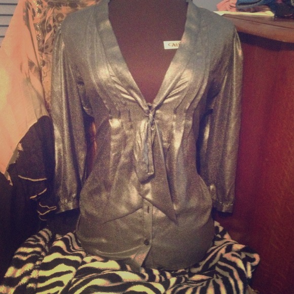 Button up, three quarter sleeve blouse by Decree