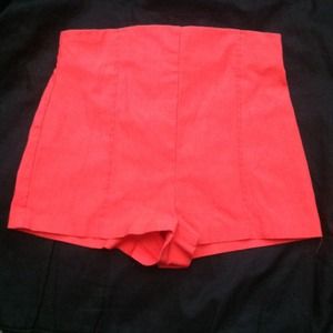 🔴Sold🔴 Coral high waisted shorts.